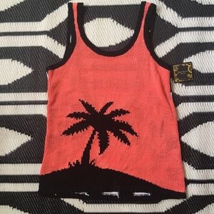 LRG Palm Knit Low Back Sweater Tank Top Small